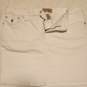 Earl Jean White Denim Skirt